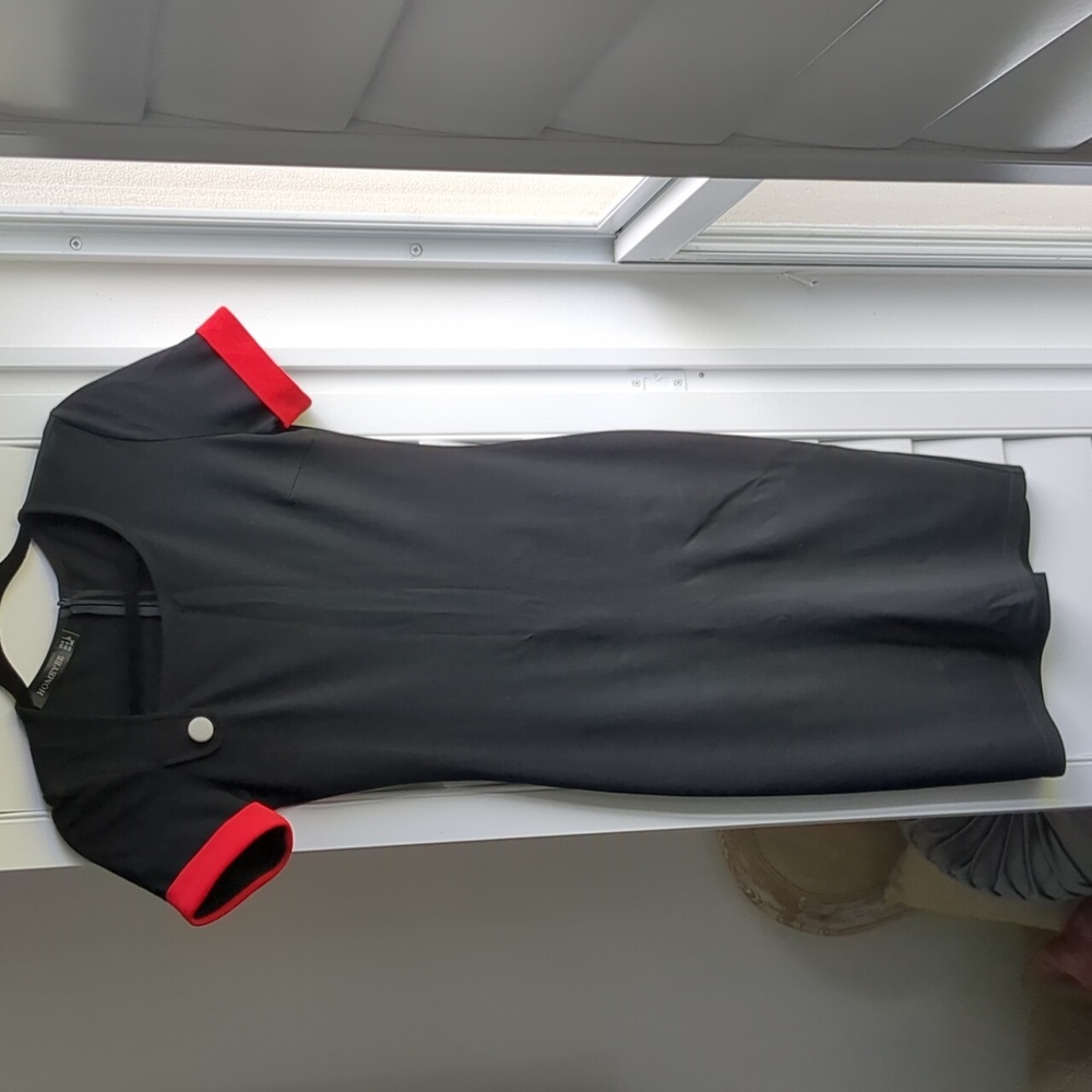 Black and Red Pencil Dress